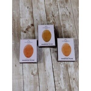 Pure Himalayan Salt Works Massage Stone Oval Deep Relaxation detox Lot of 3
